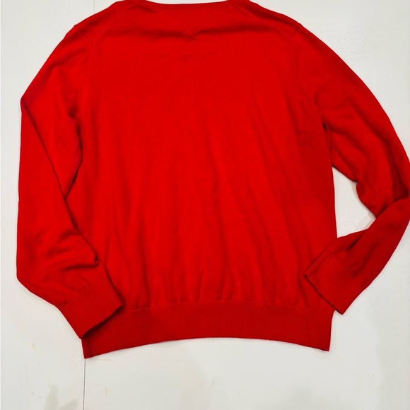 Tommy Hilfiger Men's Vibrant Red Crewneck Sweater size Large Mint condition - Picture 4 of 9